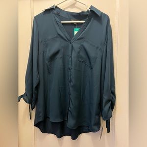Christelle mixed material blouse